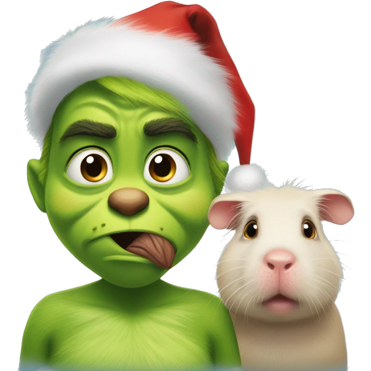 Grinch with guineaipig emoji
