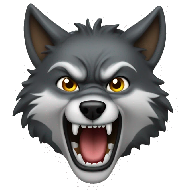 Mad wolf emoji
