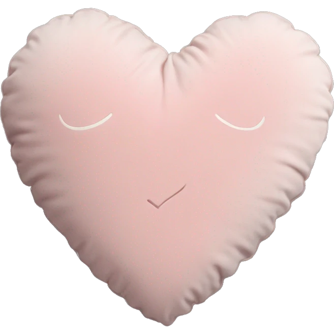 Pillow light pink heart vintage emoji