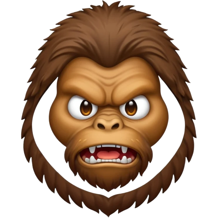 Create a scary emoji of Bigfoot emoji