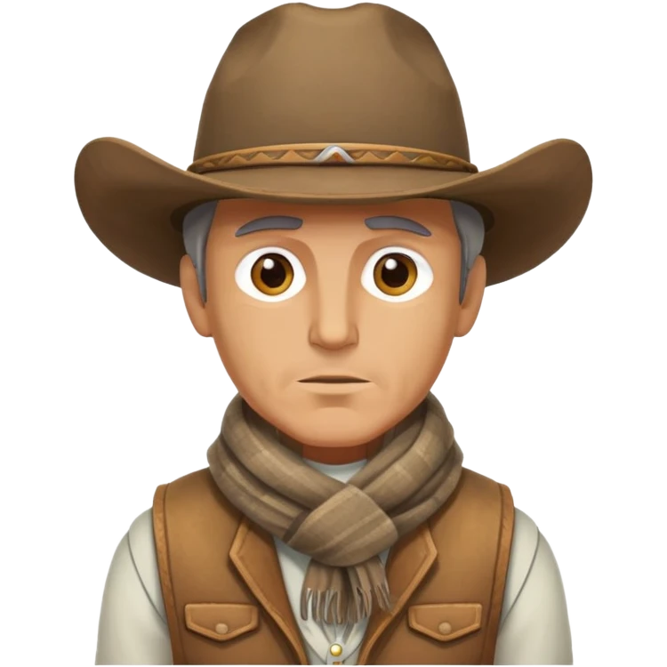 Stoic cowboy emoji