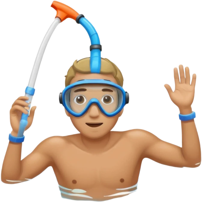 Underwater man swimming emoji