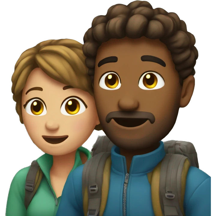 Couple in love on the montains  emoji