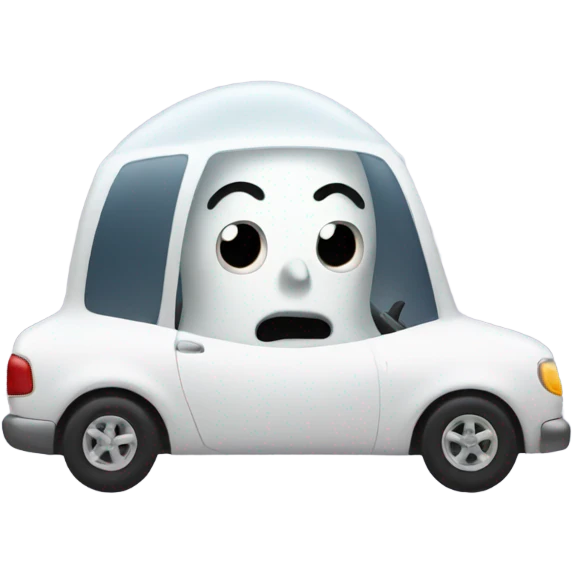 Ghost driving  emoji