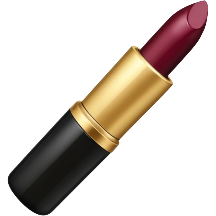 black and gold lipstick, wine luxury lipstick emoji