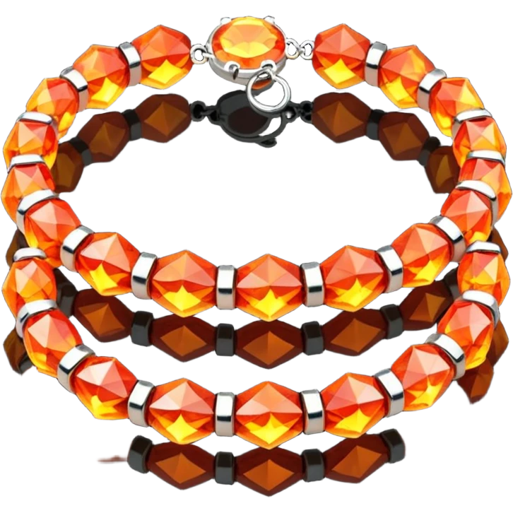 low poly fire bracelet gems emoji