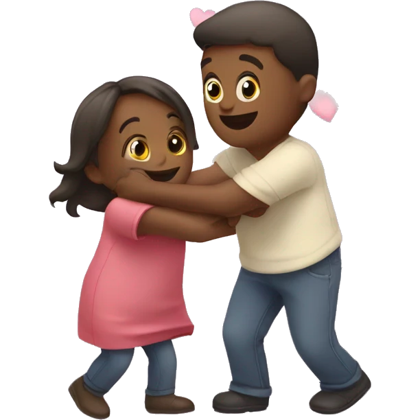 Good morning hug with hearts  emoji