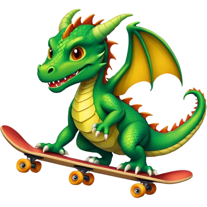 Dragon skateboarding  emoji