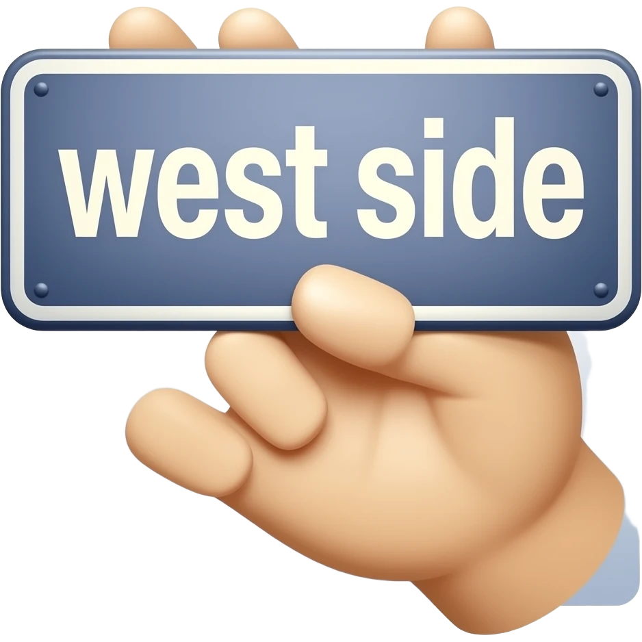 Mano haciendo la seña "west side" emoji