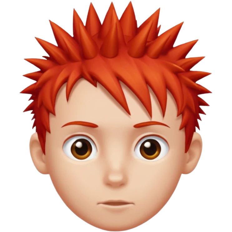 red spiky haired kid  emoji
