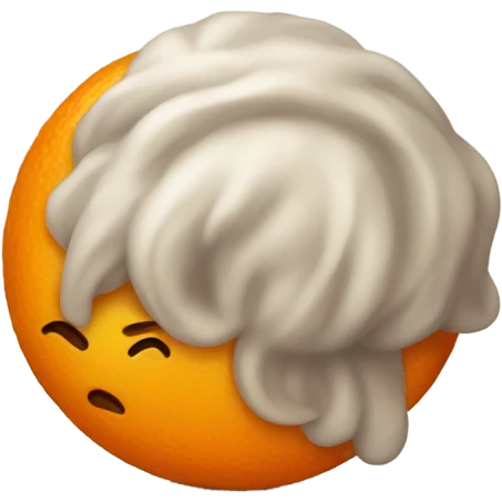 a sleepy orange  emoji