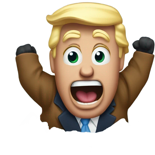 Donald trump fall through ice emoji