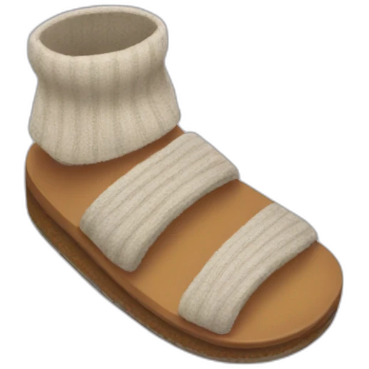 Sandals and socks emoji