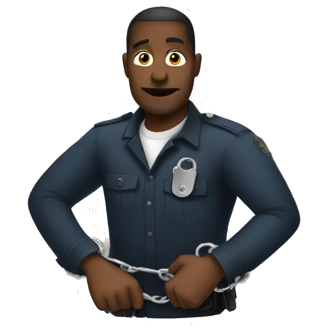 Handcuffed man emoji