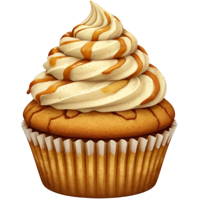 Apple cobbler cupcake with cinnamon dusting  emoji