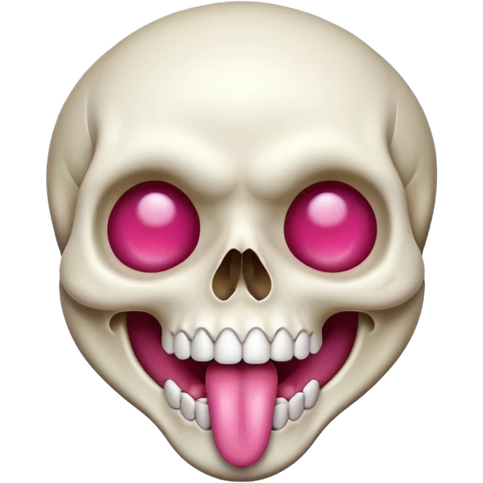 Skull sticking out its tongue  emoji