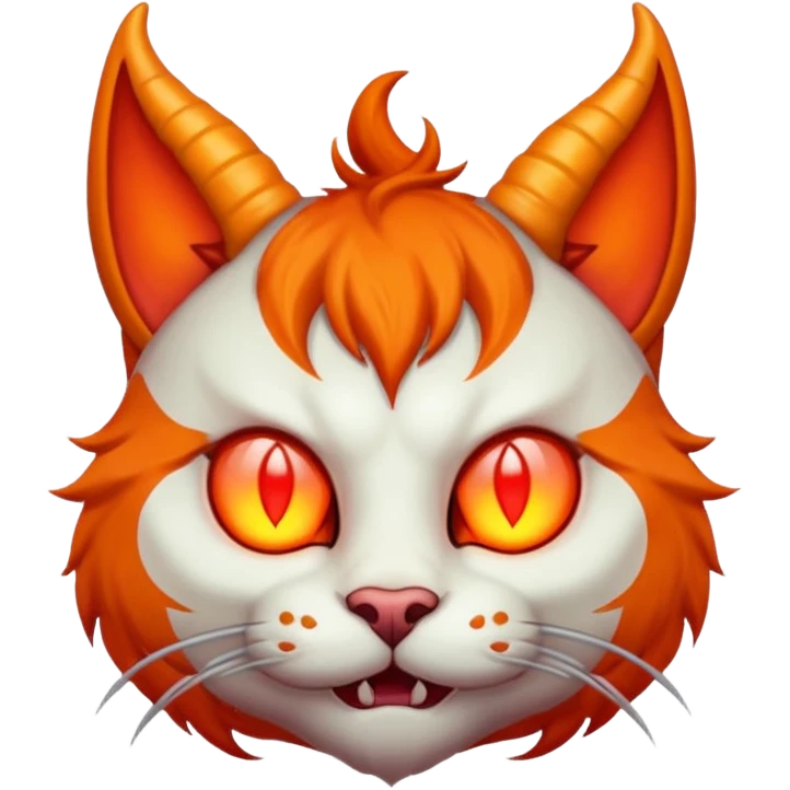 Demonic cat with horns emoji