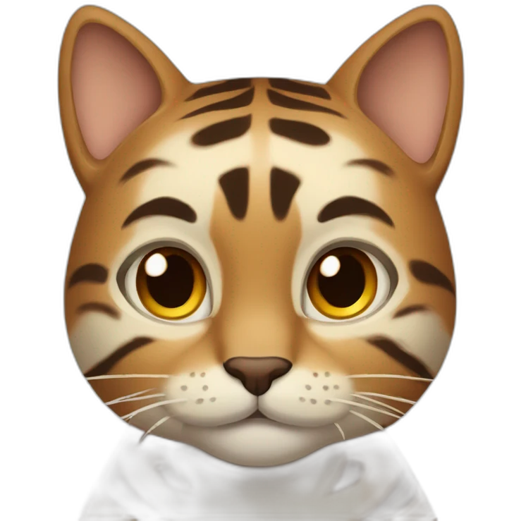 brown and beige cat tiger emoji