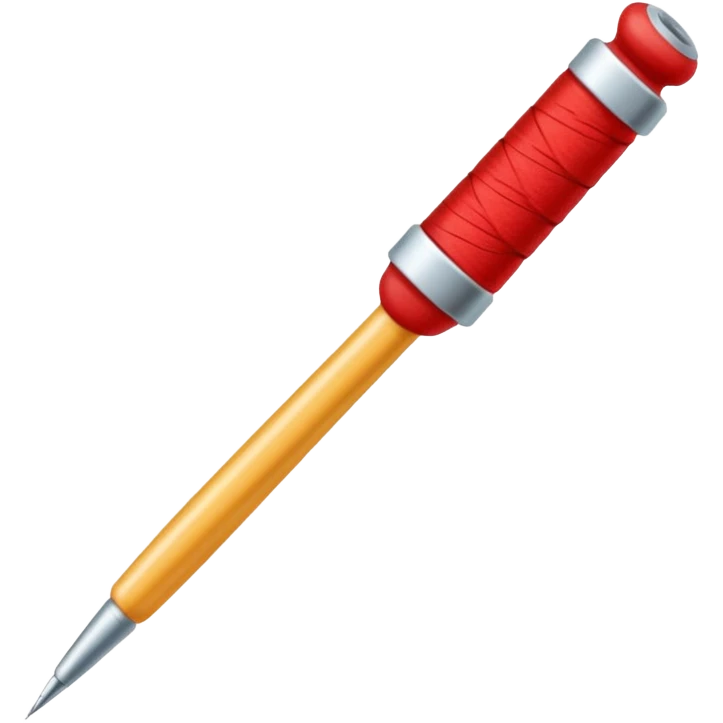 sewing needle with a thread  emoji
