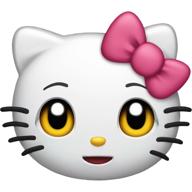 hello kitty with a duh face expression  emoji