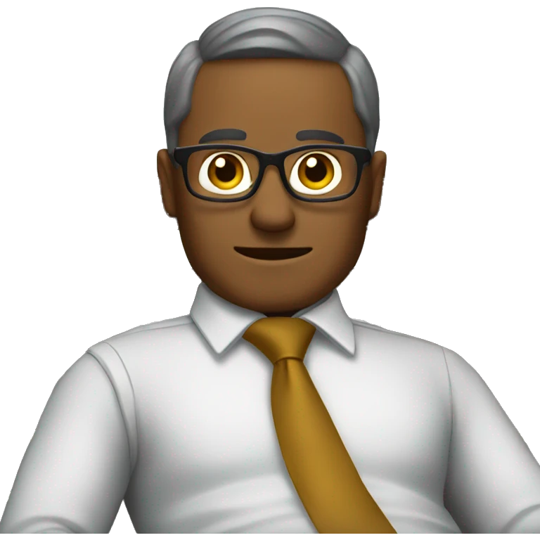 a man in tie sitting on bench emoji