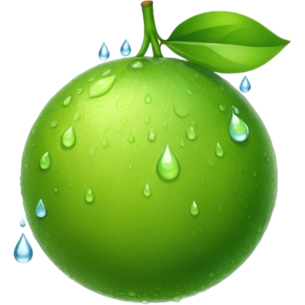 Lime with drops of water emoji