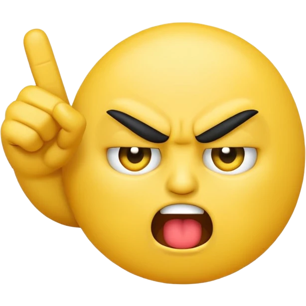 Angry emoji with middle finger emoji
