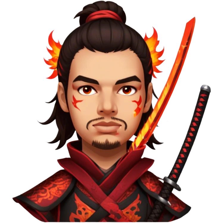 Fire-Wielding Samurai emoji