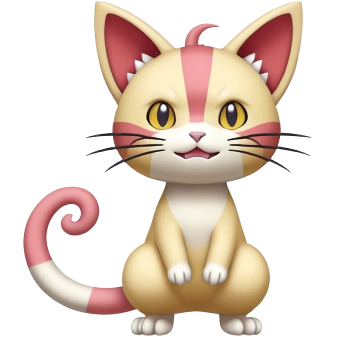 Skitty-Meowth-Pokémon-Fakémon-hybrid-creature (full body) emoji
