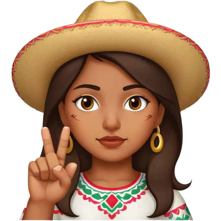mexican girl with middle finger up emoji