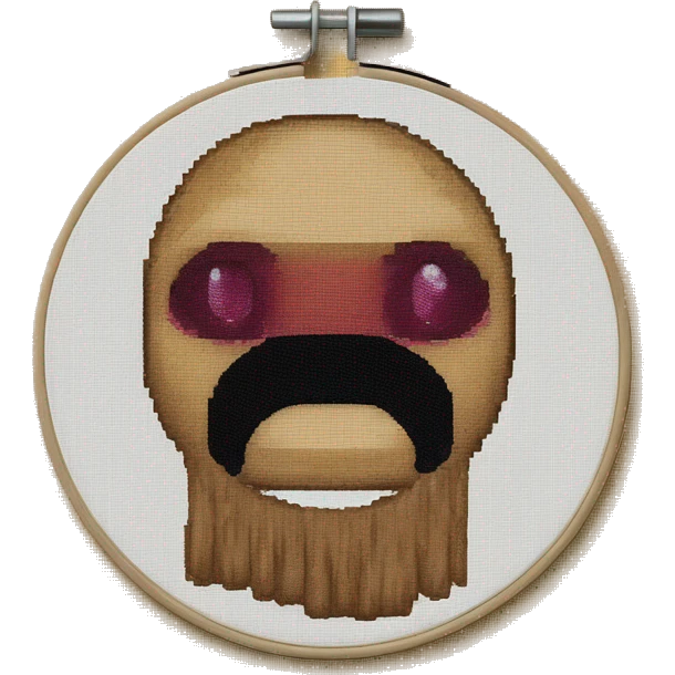 cross stitch hoop emoji