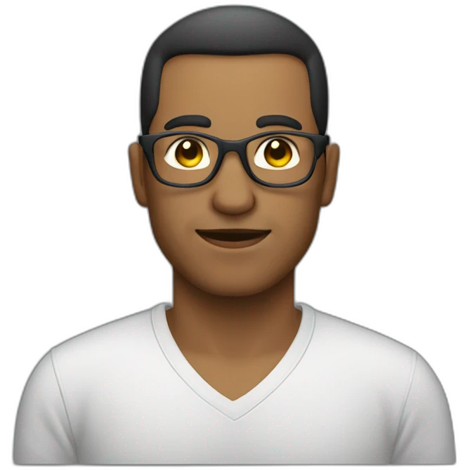 Homem de óculos emoji