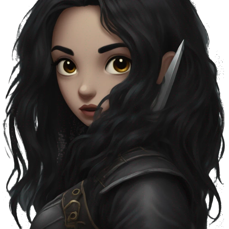 brave warrior girl with sword emoji