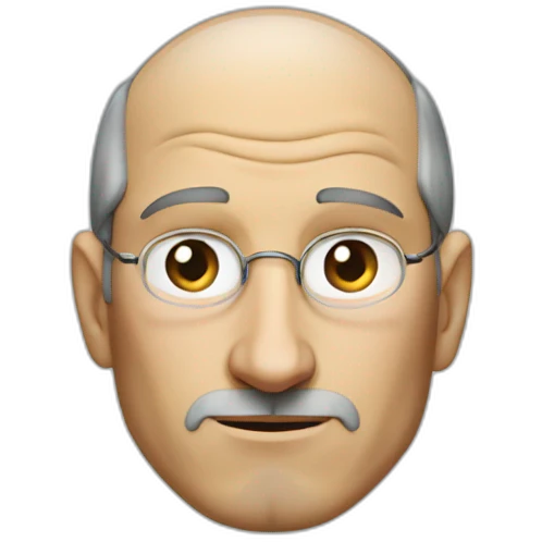 Steve Jobs with tear running down his cheek emoji