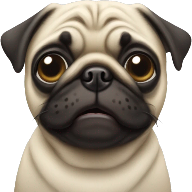 Pug saying hi emoji