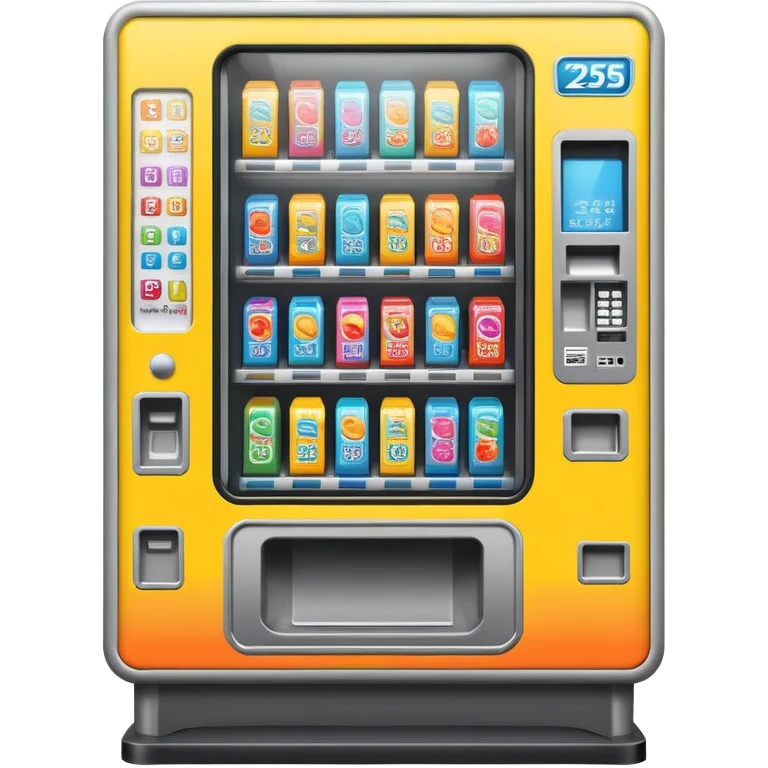 25 cent vending machine of art emoji