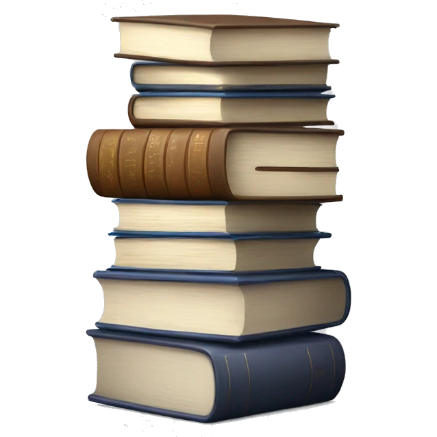 a white stack of books emoji