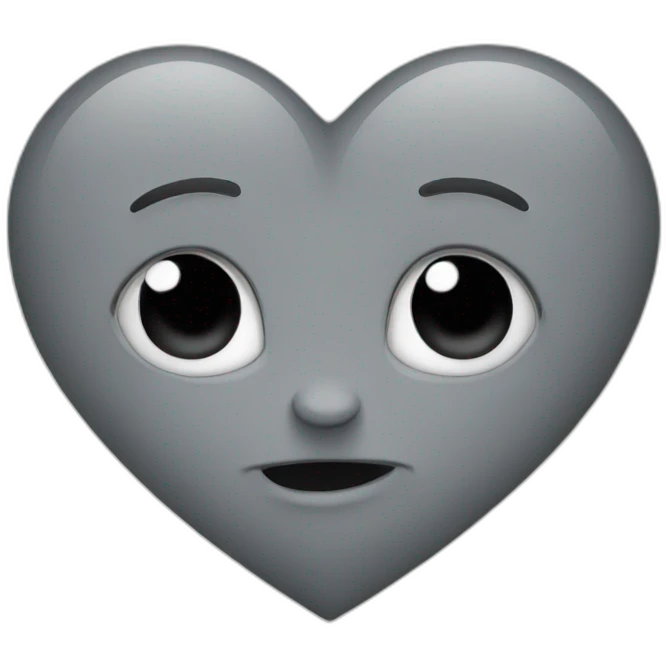 Grey heart emoji