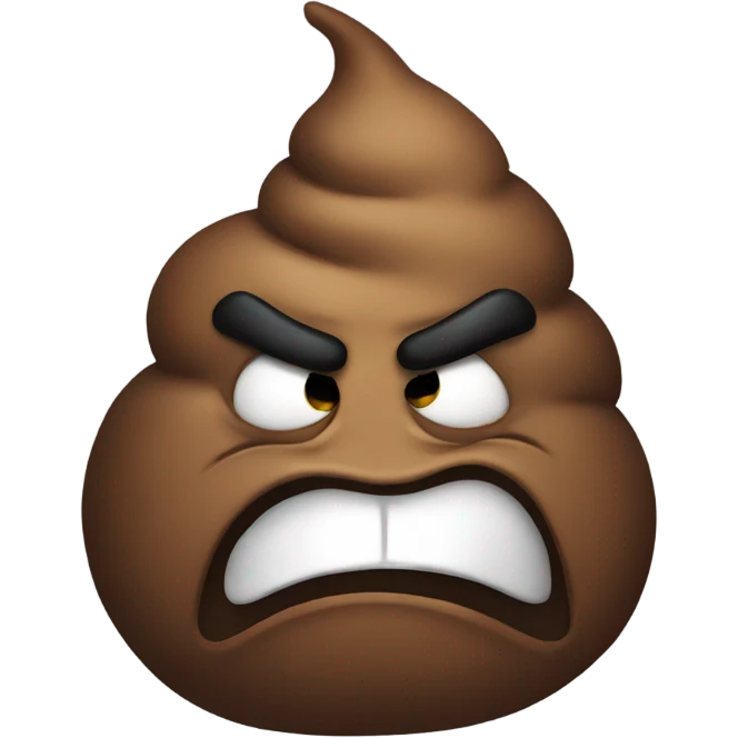 Angry poop emoji