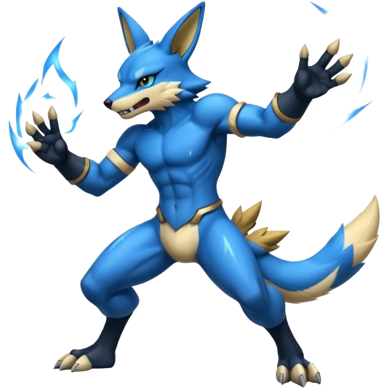 Lucario-Zeraora-Fakémon-hybrid-creature (full body)  emoji