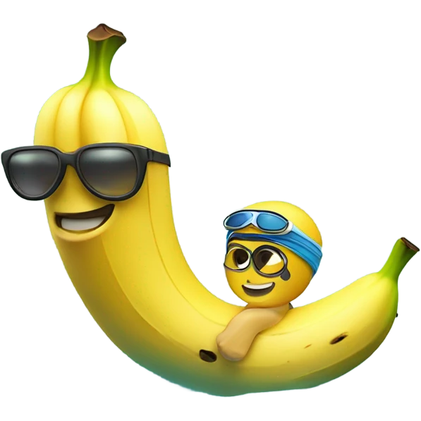 Banana swimming emoji