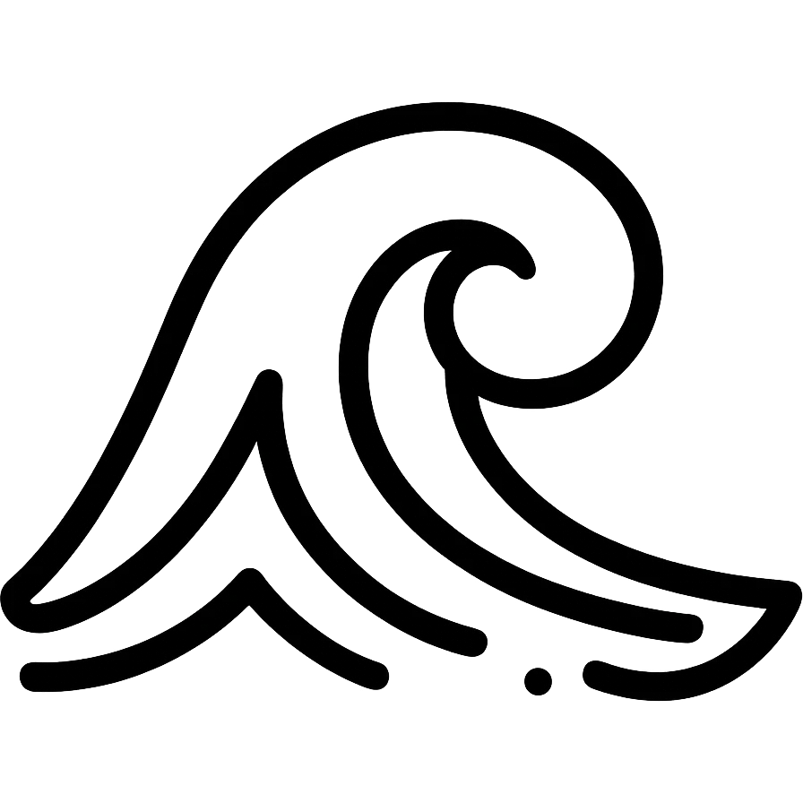 Ocean wave icon for Notion emoji