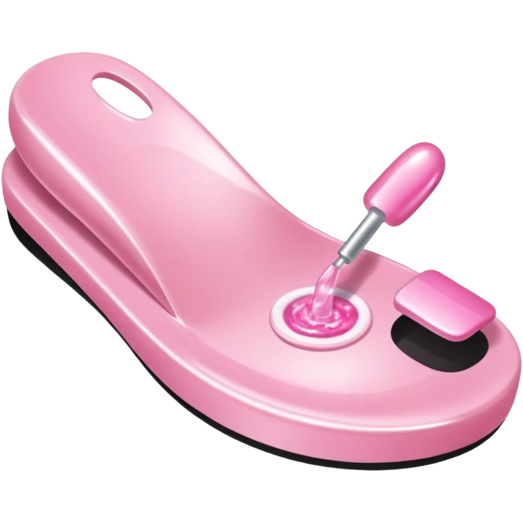 Pink shimmer pedicure emoji