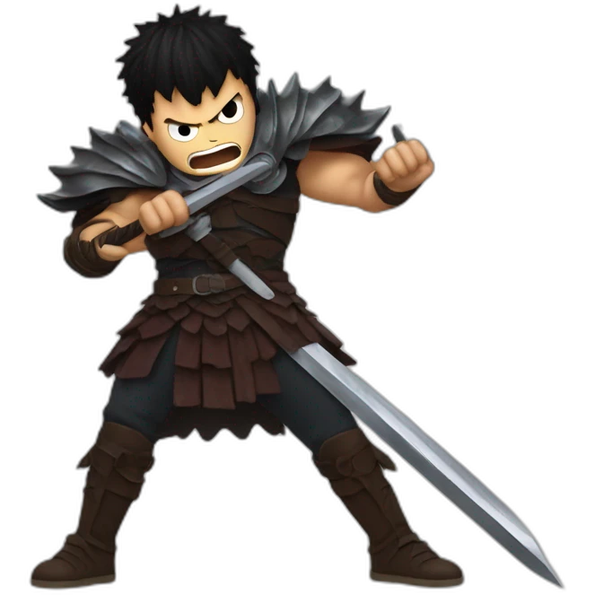 angry berserk guts with large sword emoji
