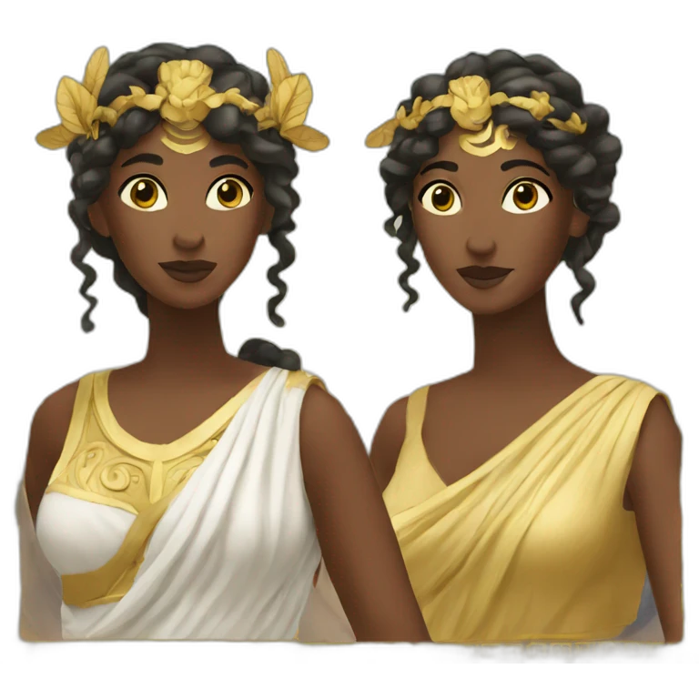 three greek goddess  emoji