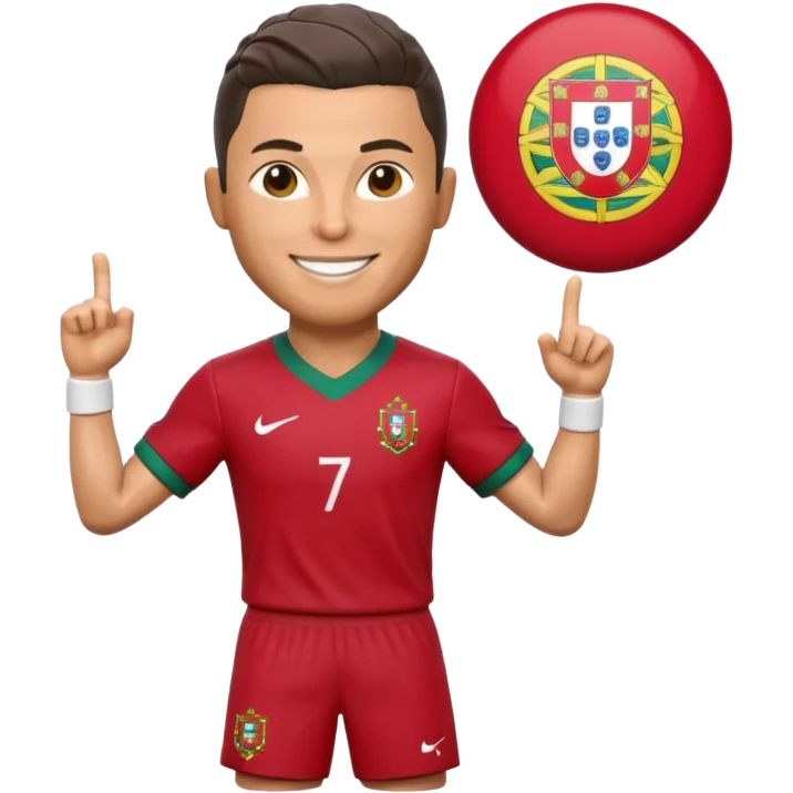 Криштиану Роналду в форме сборной Португалии Bobblehead emoji