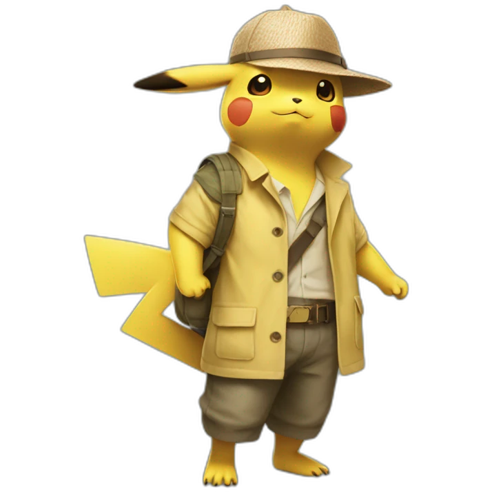 detective pikachu with sarong emoji