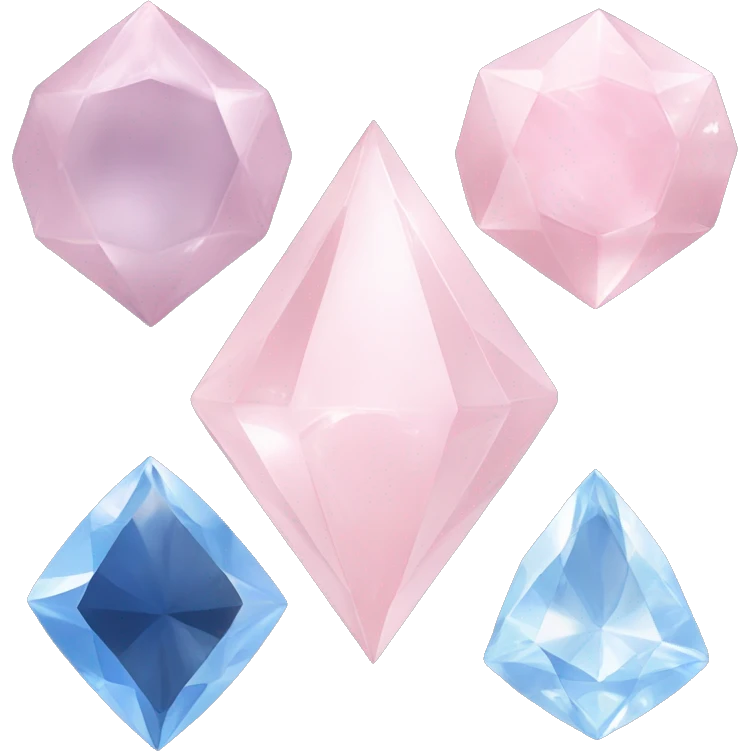 Rose quartz and serenity coloured diamond  emoji