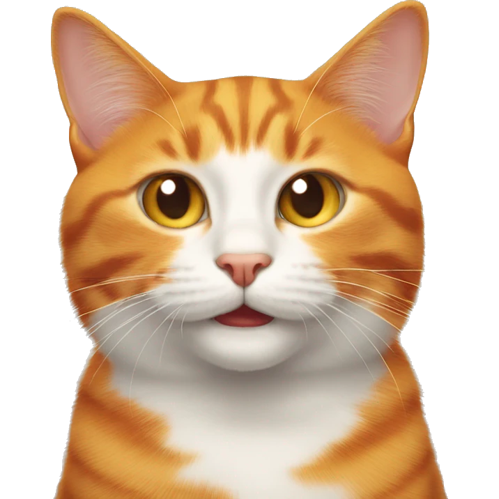An orange cat winking its eye. emoji