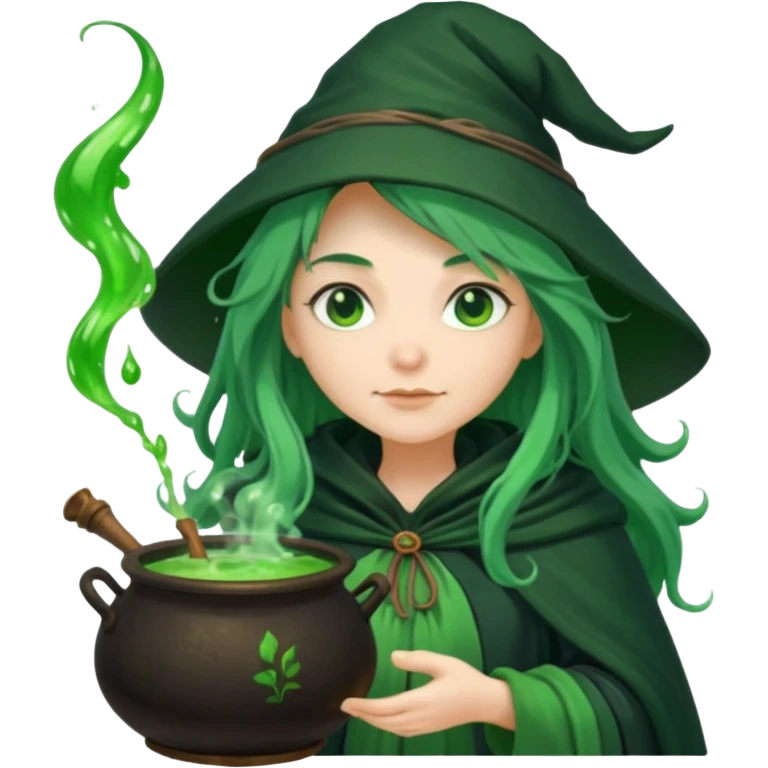 green witch cooking potion emoji